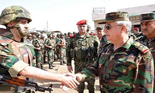 Ministro de Defensa sirio visita frente de combate sur Ministro de Defensa sirio visita frente de combate sur